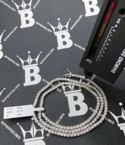 10K White Gold Diamond Tennis Chain 3MM Miracle Setting -Luxe Jewelry Sales 10k white gold diamond tennis chain 3mm miracle setting hiphopbling 455088