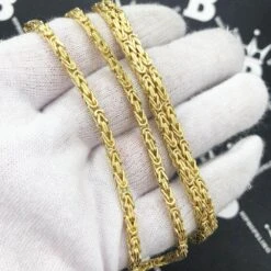 10K Yellow Gold Byzantine Chain Lightweight -Luxe Jewelry Sales 10k yellow gold byzantine chain lightweight hiphopbling 409986