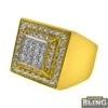 10K Yellow Gold CZ Bling Box Ring -Luxe Jewelry Sales 10k yellow gold cz bling box ring hiphopbling 194450
