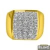 10K Yellow Gold CZ Mens Bold Bling Bling Ring -Luxe Jewelry Sales 10k yellow gold cz mens bold bling bling ring hiphopbling 641216