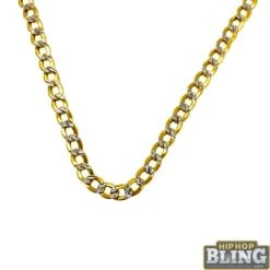 10K Yellow Gold Diamond Cut Cuban Chain Lightweight
