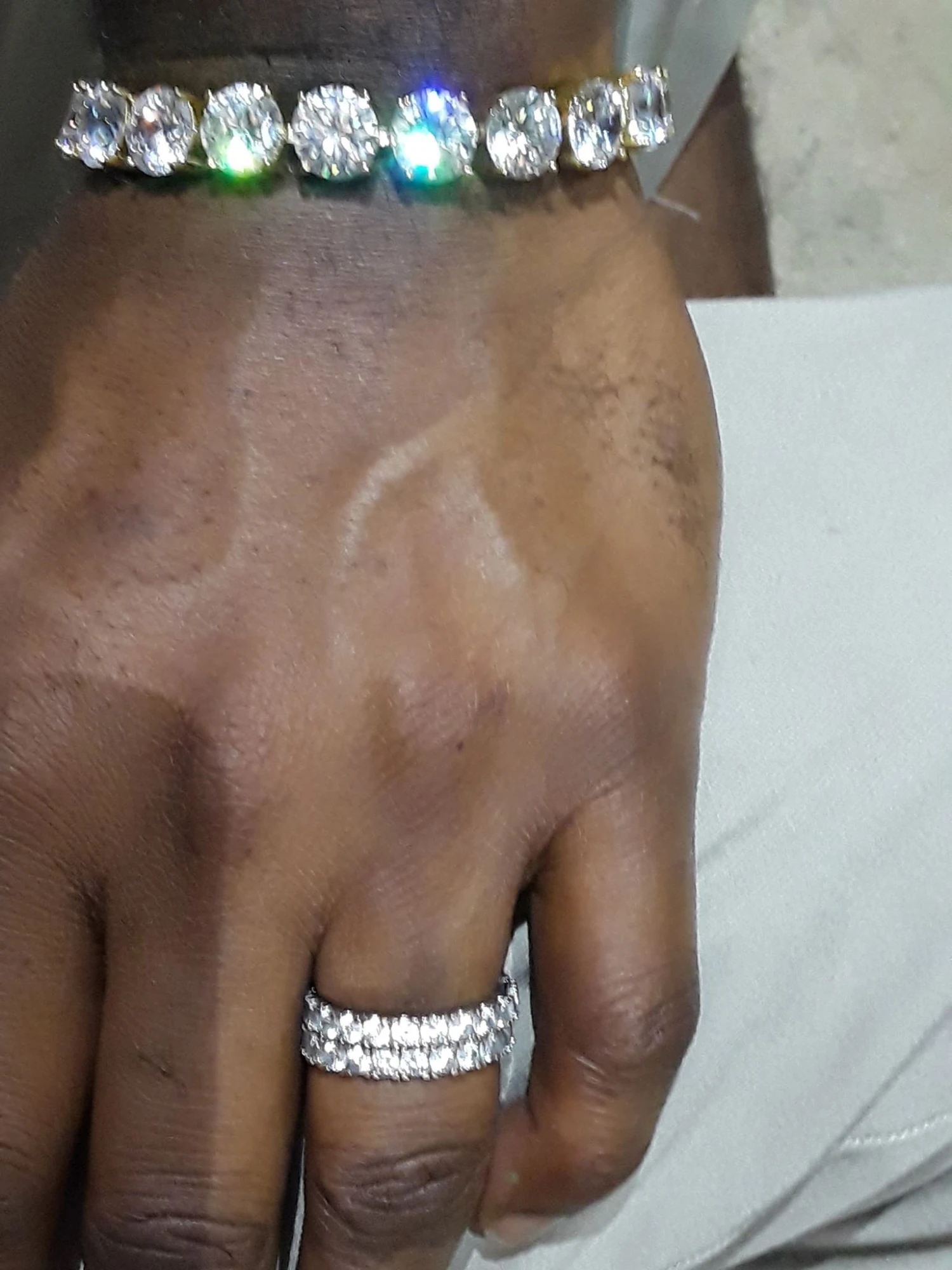 10MM CZ Gold 316L Bling Bling Tennis Bracelet 5 10MM CZ Gold 316L Bling Bling Tennis Bracelet - Image 4