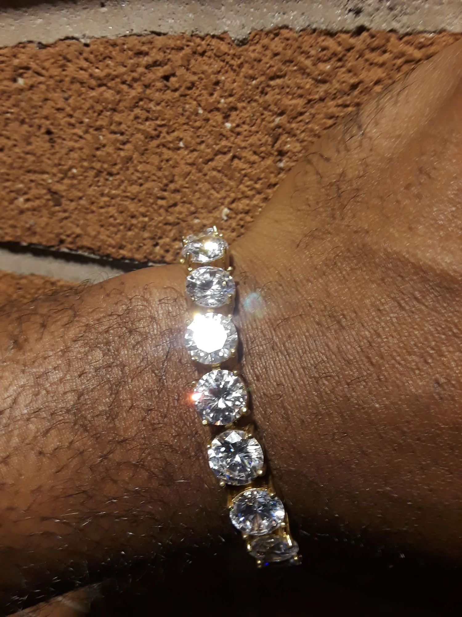 10MM CZ Gold 316L Bling Bling Tennis Bracelet 3 10MM CZ Gold 316L Bling Bling Tennis Bracelet - Image 2