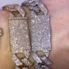 13MM Sharp Cuban Diamond Bracelet 11.05 Carats 10K Yellow / White Gold -Luxe Jewelry Sales 13mm sharp cuban diamond bracelet 1105 carats 10k yellow white gold hiphopbling 754687