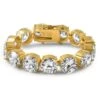 15MM 1 Row Tennis Bracelet Gold Steel Bling -Luxe Jewelry Sales 15mm 1 row tennis bracelet gold steel bling hiphopbling 894222