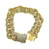 19MM Miami Cuban Gold CZ Ice Lock CZ Bling Bracelet -Luxe Jewelry Sales 19mm miami cuban gold cz ice lock cz bling bracelet hiphopbling 672579