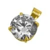 20MM CZ Solitaire Gold Bling Bling Pendant -Luxe Jewelry Sales 20mm cz solitaire gold bling bling pendant hiphopbling 212505
