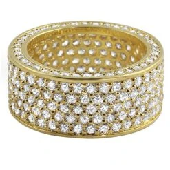 360 Gold Eternity CZ Ring