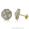 3D Pointed Octagon Gold CZ Hip Hop Earrings -Luxe Jewelry Sales 3d pointed octagon gold cz hip hop earrings hiphopbling 738750