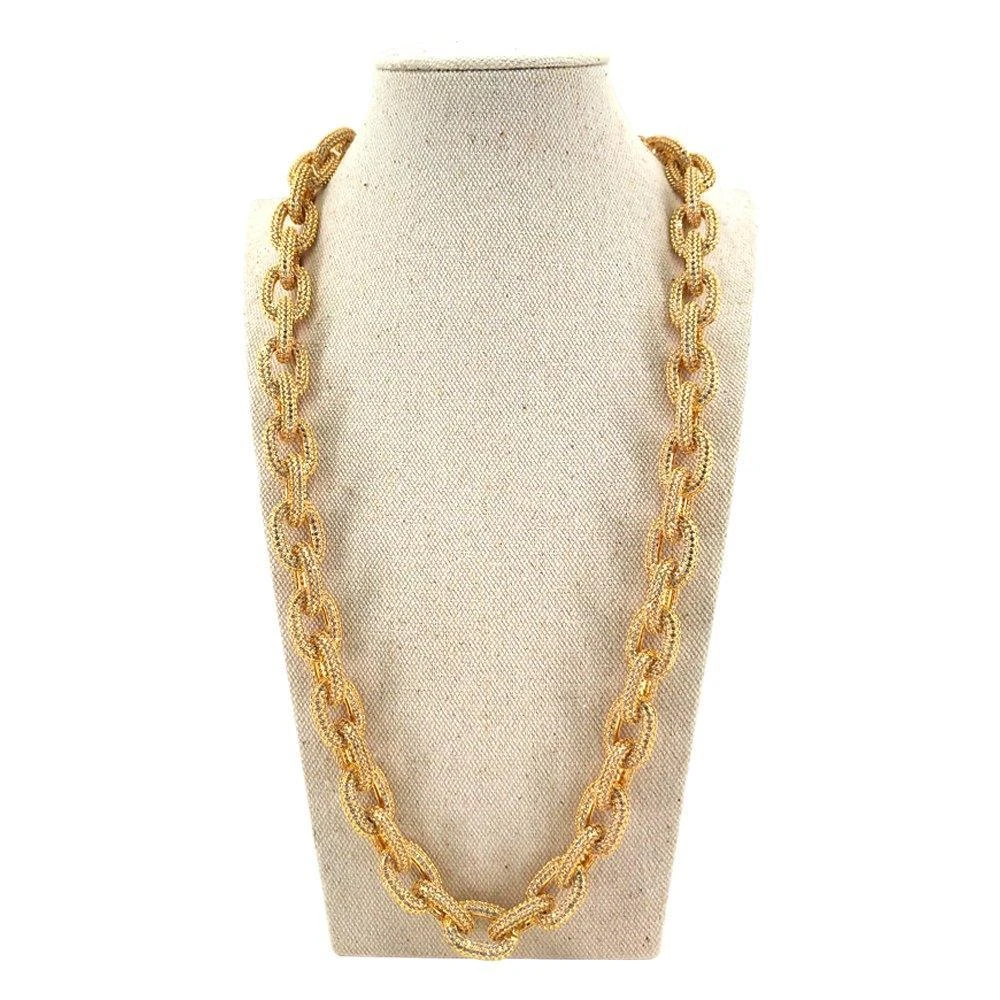 3D Rolo Chain Link Gold Bling Bling Necklace 7 3D Rolo Chain Link Gold Bling Bling Necklace - Image 5