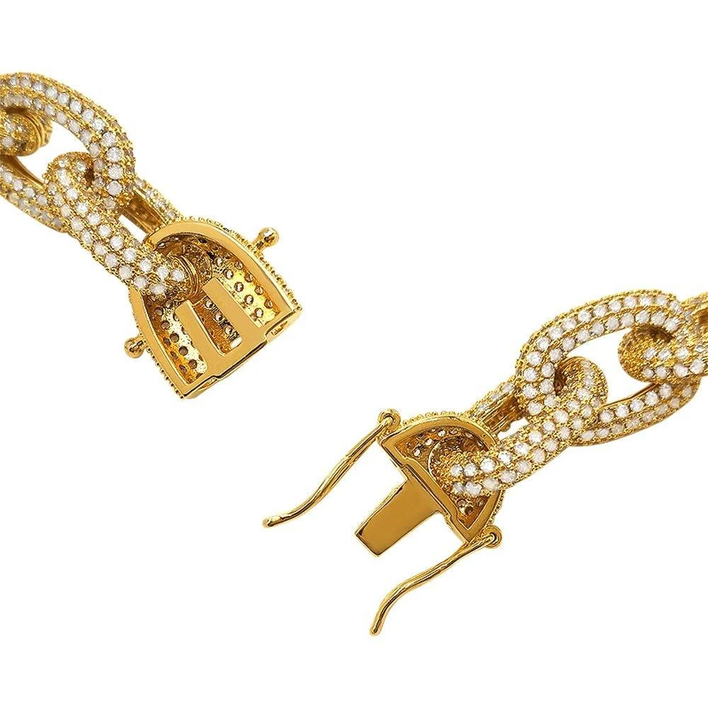 3D Rolo Chain Link Gold Bling Bling Necklace 6 3D Rolo Chain Link Gold Bling Bling Necklace - Image 4