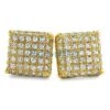 3D Square CZ Bling Bling Earrings -Luxe Jewelry Sales 3d square cz bling bling earrings yellow gold hiphopbling 427191