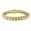 3D Thick Tennis Bracelet In Gold -Luxe Jewelry Sales 3d thick tennis bracelet in gold hiphopbling 127431