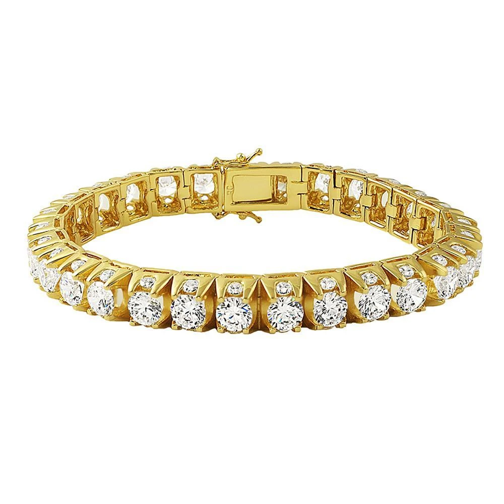 3D Thick Tennis Bracelet In Gold 3 3D Thick Tennis Bracelet In Gold