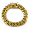 3X IP Gold Miami Cuban Bracelet Stainless Steel 14MM