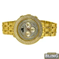 4.00 Carat Diamond Prince Gold Watch By IceTime