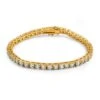 4MM CZ 1 Row Bling Bling Tennis Bracelet Gold -Luxe Jewelry Sales 4mm cz 1 row bling bling tennis bracelet gold hiphopbling 136416