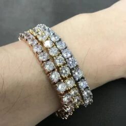 6MM CZ 1 Row Bling Bling Tennis Bracelet Gold -Luxe Jewelry Sales 6mm cz 1 row bling bling tennis bracelet gold hiphopbling 403704
