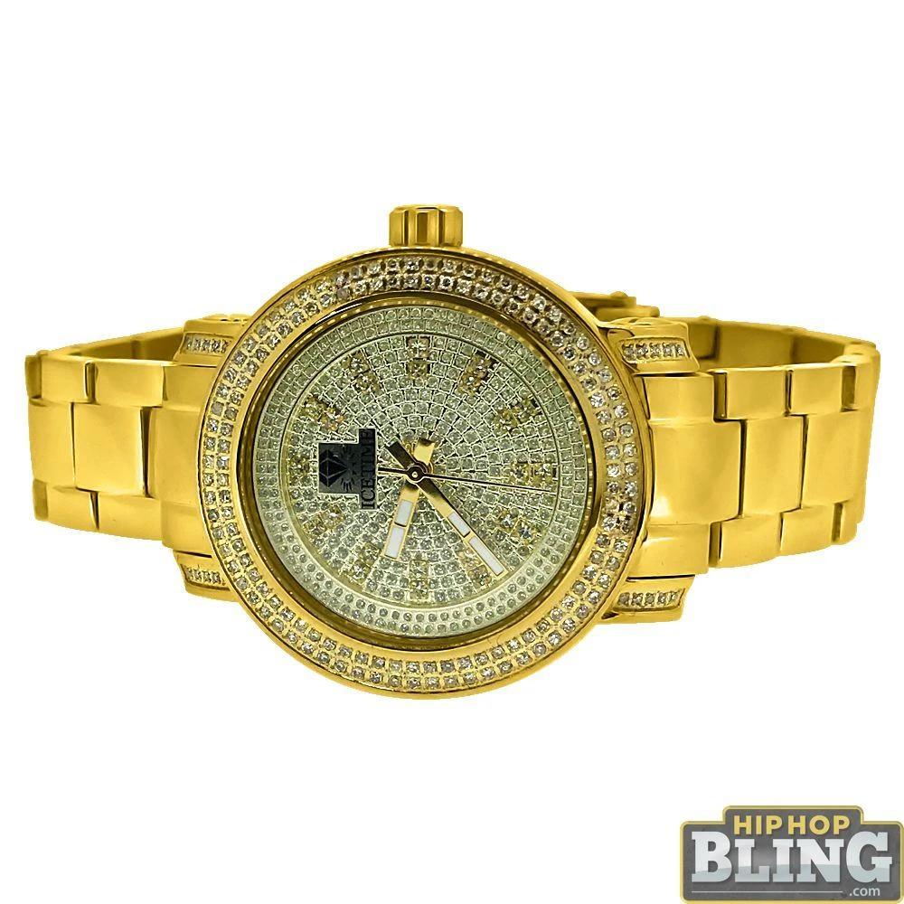 .75 Carat Diamond Queen IceTime Womens Watch Gold 3 .75 Carat Diamond Queen IceTime Womens Watch Gold