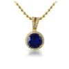 .925 Silver Gold M Round Blue Gem Iced Pendant 1 .925 Silver Gold M Round Blue Gem Iced Pendant -Luxe Jewelry Sales 925 silver gold m round blue gem iced pendant hiphopbling 504001