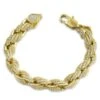 .925 Silver Gold Rope 10MM CZ Bling Bling Bracelet -Luxe Jewelry Sales 925 silver gold rope 10mm cz bling bling bracelet hiphopbling 205663