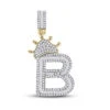 A-Z Crown Letter Initial Baguette Diamond Pendant 10K Yellow Gold 1 A-Z Crown Letter Initial Baguette Diamond Pendant 10K Yellow Gold -Luxe Jewelry Sales a z crown letter initial baguette diamond pendant 10k yellow gold b hiphopbling 128561