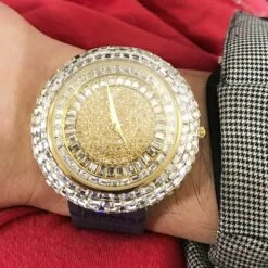 Baguette Ice Orbit Gold Bling Bling Watch Blue 8 Baguette Ice Orbit Gold Bling Bling Watch Blue -Luxe Jewelry Sales baguette ice orbit gold bling bling watch blue hiphopbling 397041