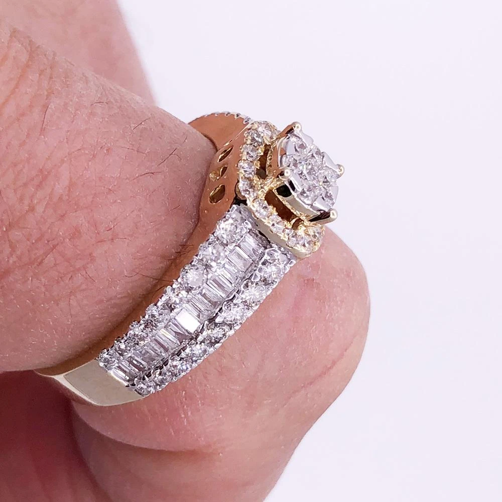 Baguette Solitaire Diamond Ring 1.37cttw 10K Yellow Gold 4 Baguette Solitaire Diamond Ring 1.37cttw 10K Yellow Gold - Image 2