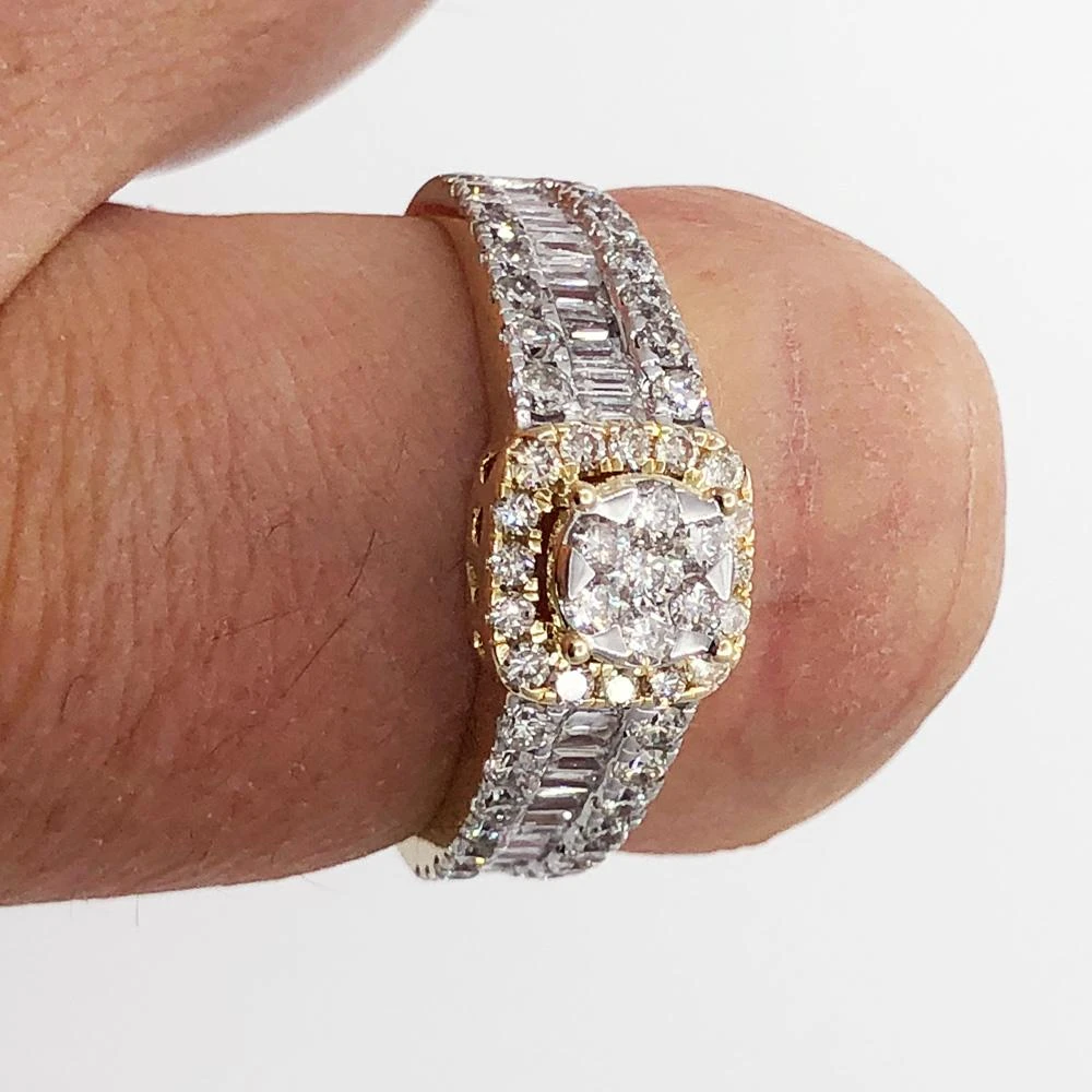 Baguette Solitaire Diamond Ring 1.37cttw 10K Yellow Gold 5 Baguette Solitaire Diamond Ring 1.37cttw 10K Yellow Gold - Image 3