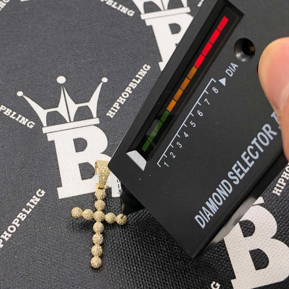 Ball Cross Diamond Pendant .53cttw 10K Yellow Gold 6 Ball Cross Diamond Pendant .53cttw 10K Yellow Gold - Image 4