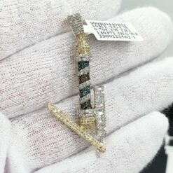Barber Pole Razor Diamond Pendant .70cttw 10K Yellow Gold