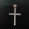 Bezel Tennis Cross CZ 10K Yellow Gold Pendant -Luxe Jewelry Sales bezel tennis cross cz 10k yellow gold pendant hiphopbling 182319
