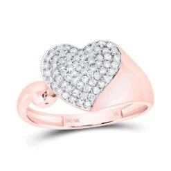 Big Heart Fancy Diamond Ring 10K Gold -Luxe Jewelry Sales big heart fancy diamond ring 10k gold 10k rose gold hiphopbling 435366