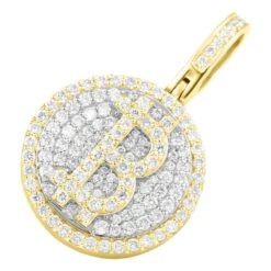 Bitcoin B Diamond Pendant 1.11cttw 10K Yellow Gold -Luxe Jewelry Sales bitcoin b diamond pendant 111cttw 10k yellow gold hiphopbling 575496