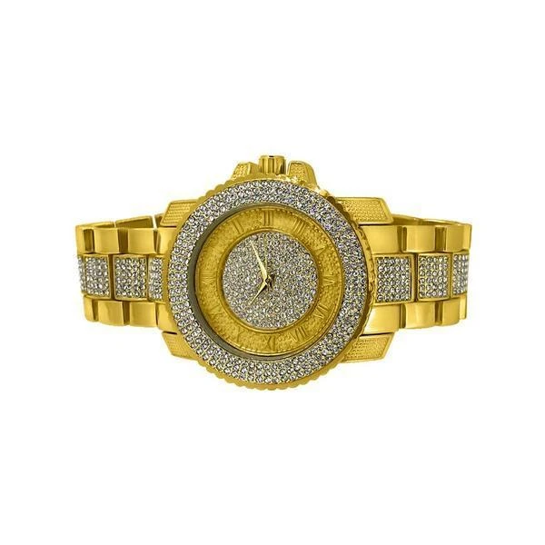 Bling Bling Gold Mesh Band Round LED Touch Screen Watch 4 Bling Bling Gold Mesh Band Round LED Touch Screen Watch - Image 2