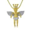 Cherub Angel Crowned Gold Micro Pave Pendant 1 Cherub Angel Crowned Gold Micro Pave Pendant -Luxe Jewelry Sales cherub angel crowned gold micro pave pendant hiphopbling 354624