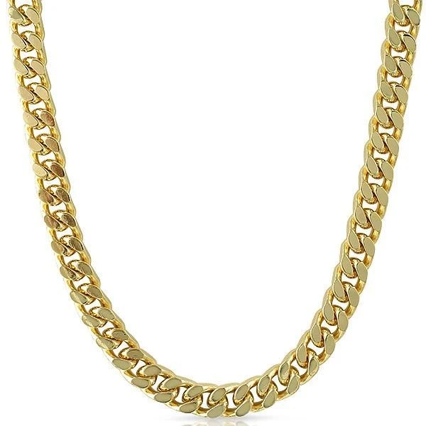 Cuban Box Necklace Gold Plated Chain 10mm 3 Cuban Box Necklace Gold Plated Chain 10mm