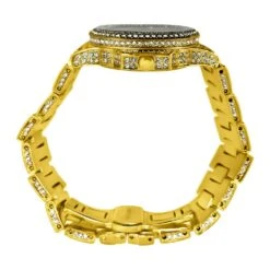 Custom Bling Bling Gold Blizzard Watch -Luxe Jewelry Sales custom bling bling gold blizzard watch hiphopbling 346179