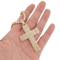 Custom Fat Baguette Cross Pendant In White / Yellow Gold 10 Custom Fat Baguette Cross Pendant In White / Yellow Gold -Luxe Jewelry Sales custom fat baguette cross pendant in white yellow gold hiphopbling 277200