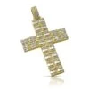 Custom Fat Baguette Cross Pendant In White / Yellow Gold -Luxe Jewelry Sales custom fat baguette cross pendant in white yellow gold yellow gold hiphopbling 916954