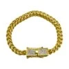 CZ Box Clasp Triple Lock Gold Steel Franco Bracelet 2 CZ Box Clasp Triple Lock Gold Steel Franco Bracelet -Luxe Jewelry Sales cz box clasp triple lock gold steel franco bracelet 4mm 8 hiphopbling 540965