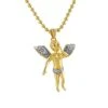 Diamond Micro Cherub Angel .45cttw Gold .925 Sterling Silver Pendant -Luxe Jewelry Sales diamond micro cherub angel gold 925 silver pendant pendant only hiphopbling 117851