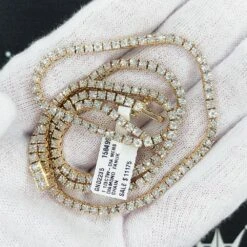 Diamond Tennis Chain In 10K Yellow Gold Miracle Setting 11 Diamond Tennis Chain In 10K Yellow Gold Miracle Setting -Luxe Jewelry Sales diamond tennis chain in 10k yellow gold miracle setting hiphopbling 595672