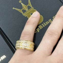 Eternity Band Flathead CZ Gold Bling Bling Ring 9 Eternity Band Flathead CZ Gold Bling Bling Ring -Luxe Jewelry Sales eternity band flathead cz gold bling bling ring hiphopbling 755653