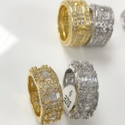 Exotic Baguette Princess Eternity Band Gold Bling CZ Ring -Luxe Jewelry Sales exotic baguette princess eternity band gold bling cz ring hiphopbling 316823