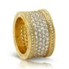 Fat 6 Row Eternity Bling Bling CZ Ring In Gold -Luxe Jewelry Sales fat 6 row eternity bling bling cz ring in gold hiphopbling 191562