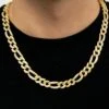 Figaro Bling Bling Chain 10MMWhite / Yellow Gold -Luxe Jewelry Sales figaro bling bling chain 10mm white yellow gold hiphopbling 314896