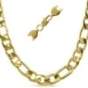 Figaro IP Gold Stainless Steel Chain Necklace 12MM 2 Figaro IP Gold Stainless Steel Chain Necklace 12MM -Luxe Jewelry Sales figaro ip gold stainless steel chain necklace 12mm hiphopbling 887409