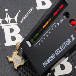 Glow In The Dark Texas Diamond Pendant .38cttw 10K Yellow Gold -Luxe Jewelry Sales glow in the dark texas diamond pendant 38cttw 10k yellow gold hiphopbling 285352