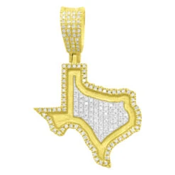 Glow In The Dark Texas Diamond Pendant .38cttw 10K Yellow Gold